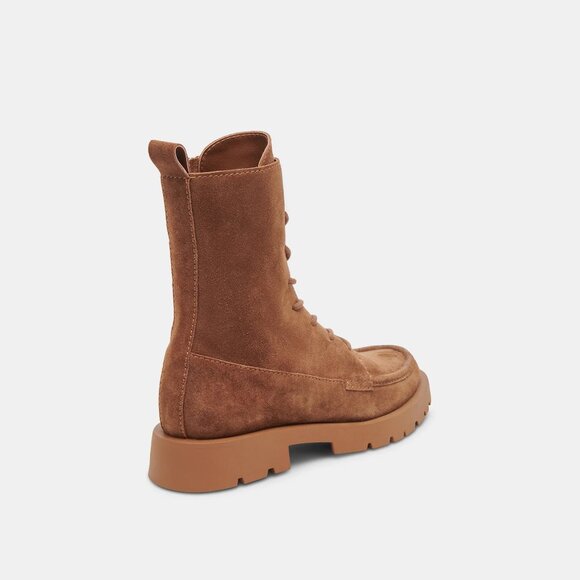 NEW DOLCE VITA Suede Erlene Lace Up Booties brown for women 663mn - Picture 4 of 9